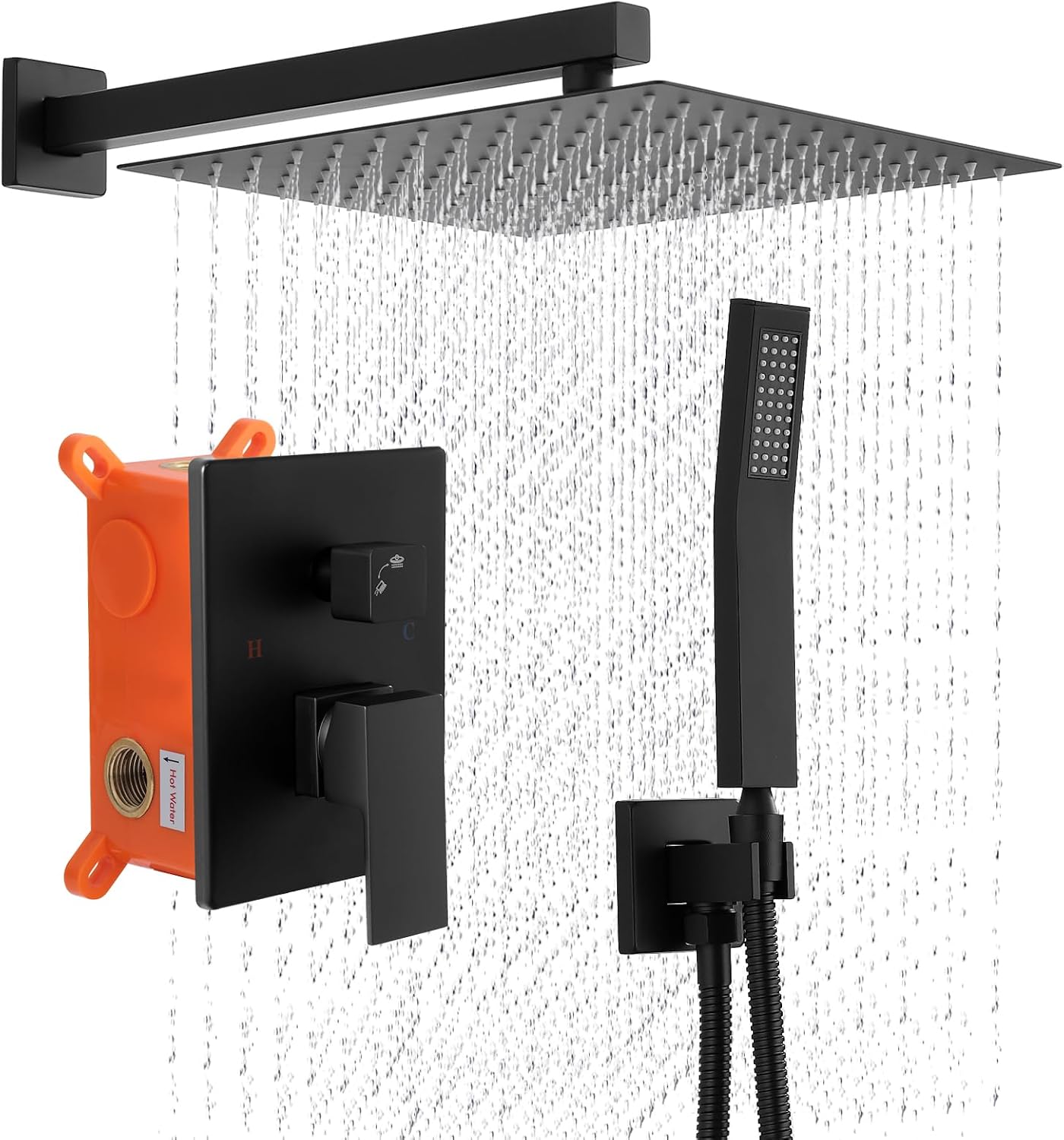 Detalle de POPFLY Rainfall Shower System, 12-inch