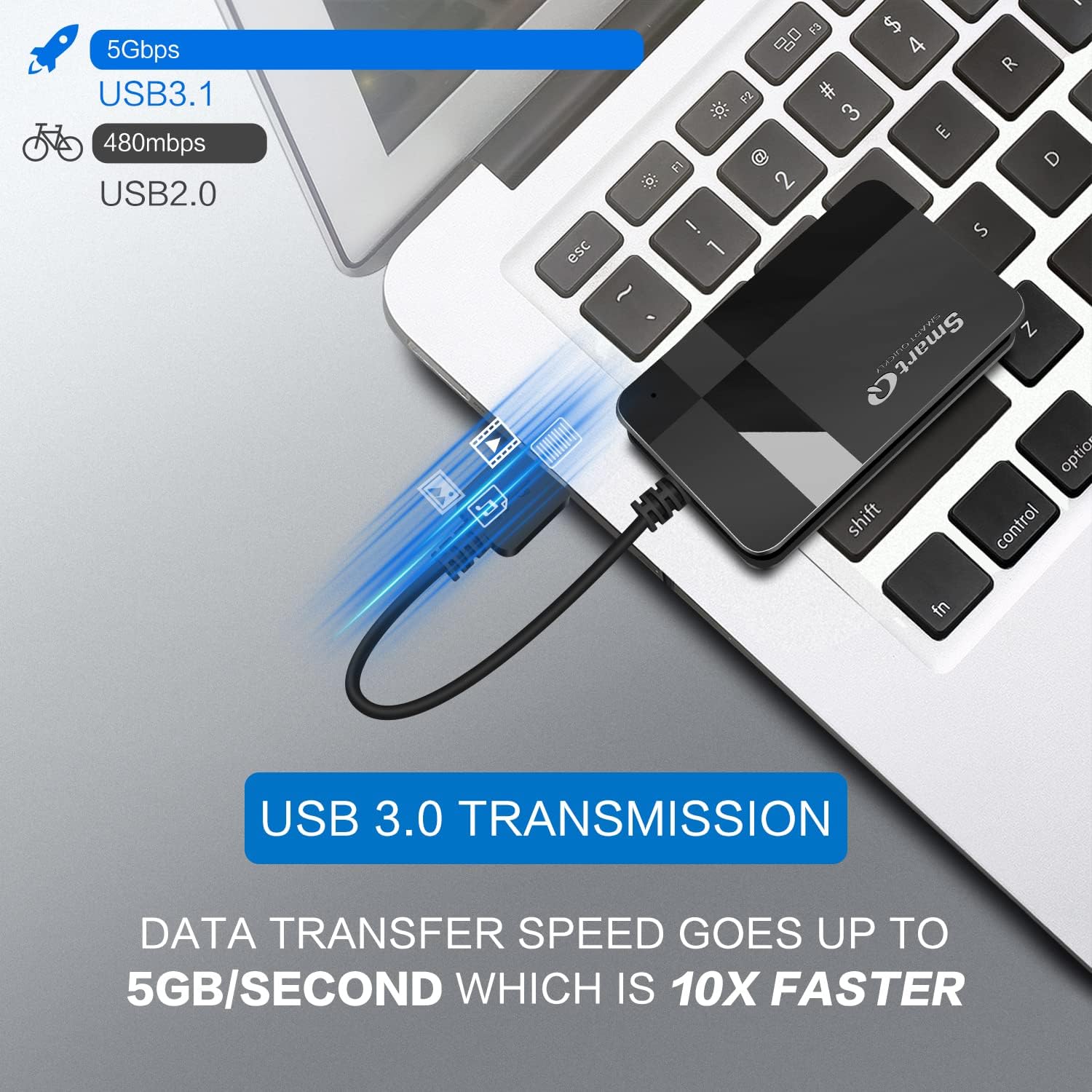 Thumbnail 3 de SmartQ C368 USB 3.0 Card Reader for SD, CF, MS