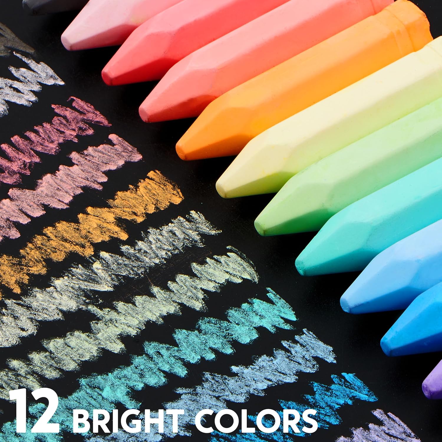 Thumbnail 3 de JOYIN 48-Piece Cone Shaped Washable Sidewalk Chalk Set (12 Colors)