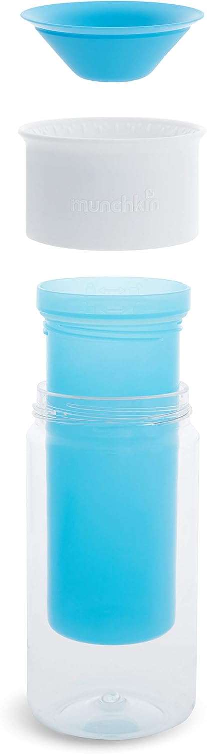 Thumbnail 3 de Munchkin Miracle 360 Insulated Sippy Cup (9oz/266ml) – Blue with Personalisation Stickers