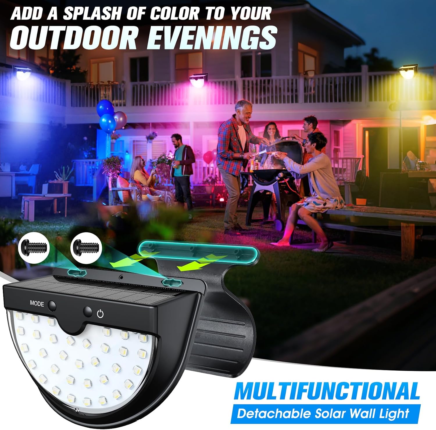 Thumbnail 6 de PoolLeader 2026 Luces Piscina Solares: Iluminación LED multicolor para piscinas elevadas