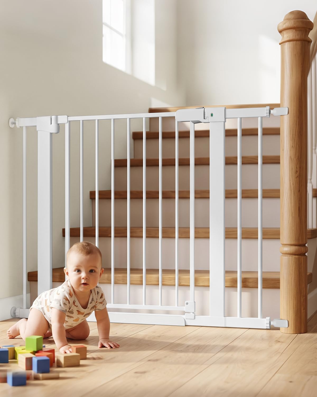 Miumoon YJYPBG Pressure-Mounted Baby Gate, 29.5"-46", 30.5" Tall