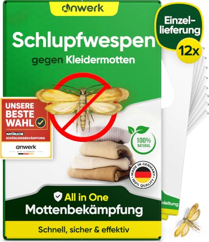 Detalle de anwerk Schlupfwespen gegen Kleidermotten – 12 Karten, 1 Lieferung