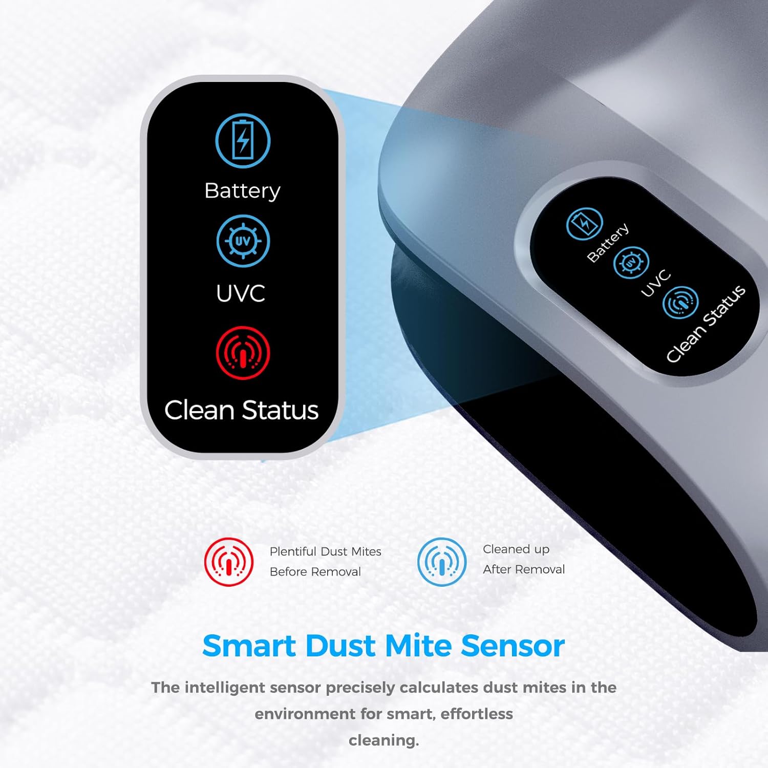 Thumbnail 2 de JIGOO S100 Aspirador de Colchones con Luz UV