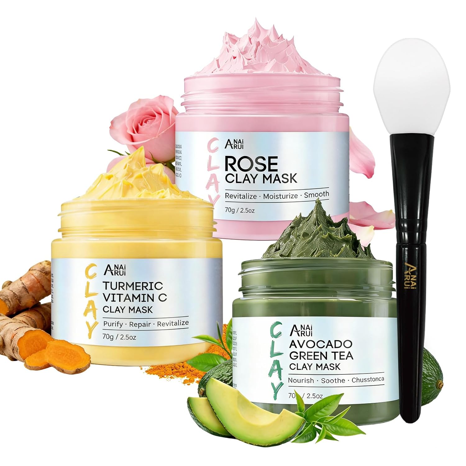 Detalle de ANAiRUi Kurkuma Maske Rose 210 g