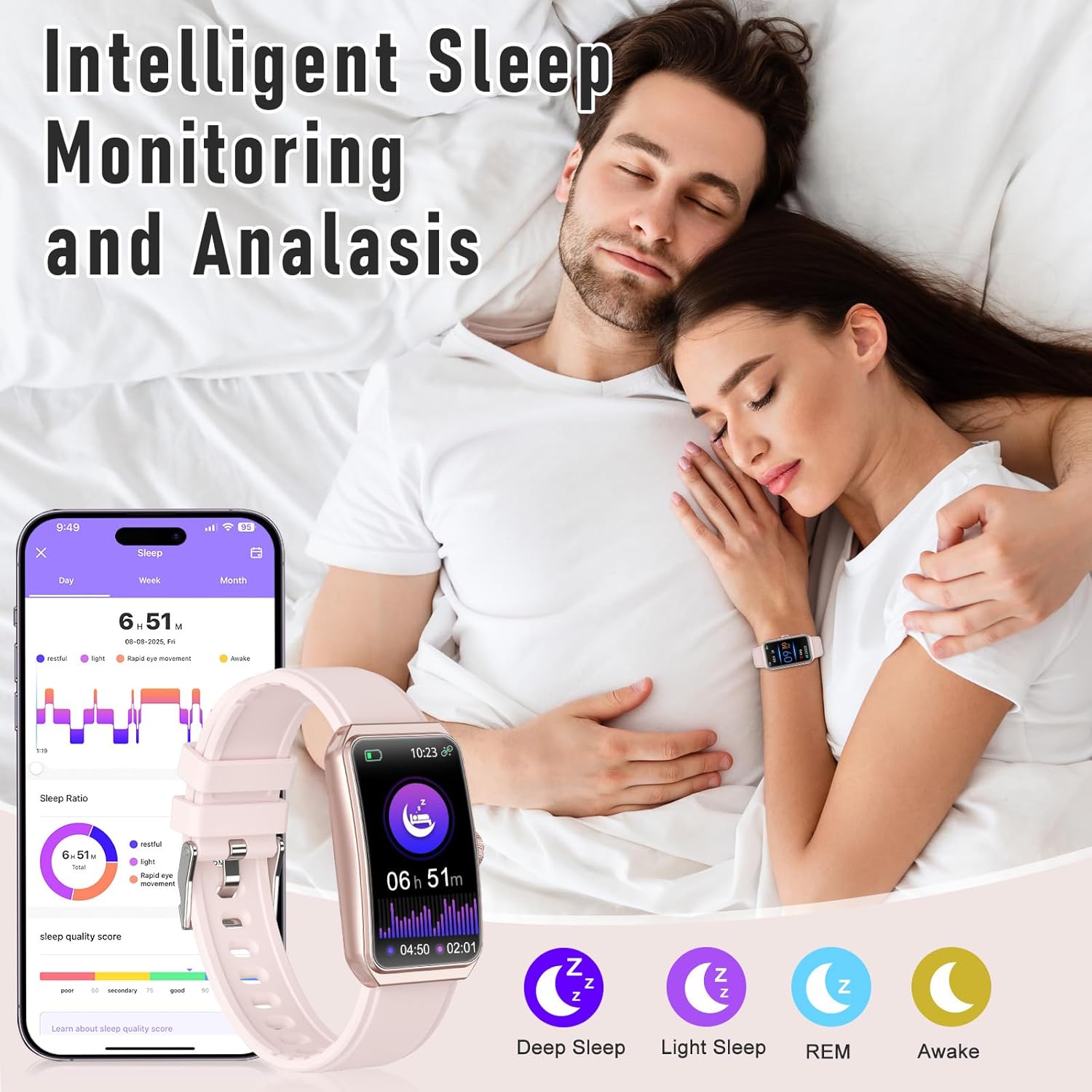 Thumbnail 2 de Zeacool Fitness Tracker 1.45in HD