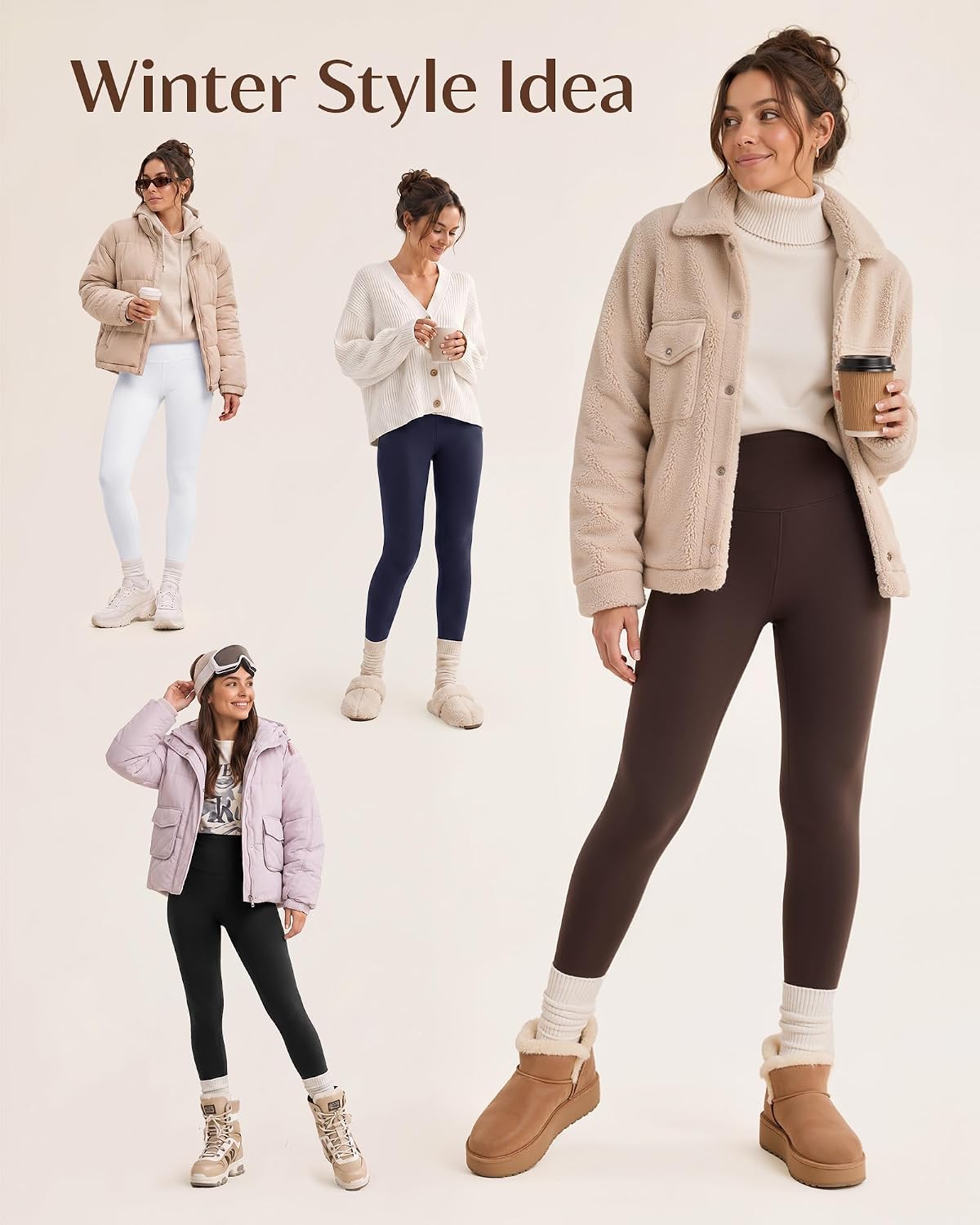 Thumbnail 5 de QGGQDD Fleece Lined Leggings Women