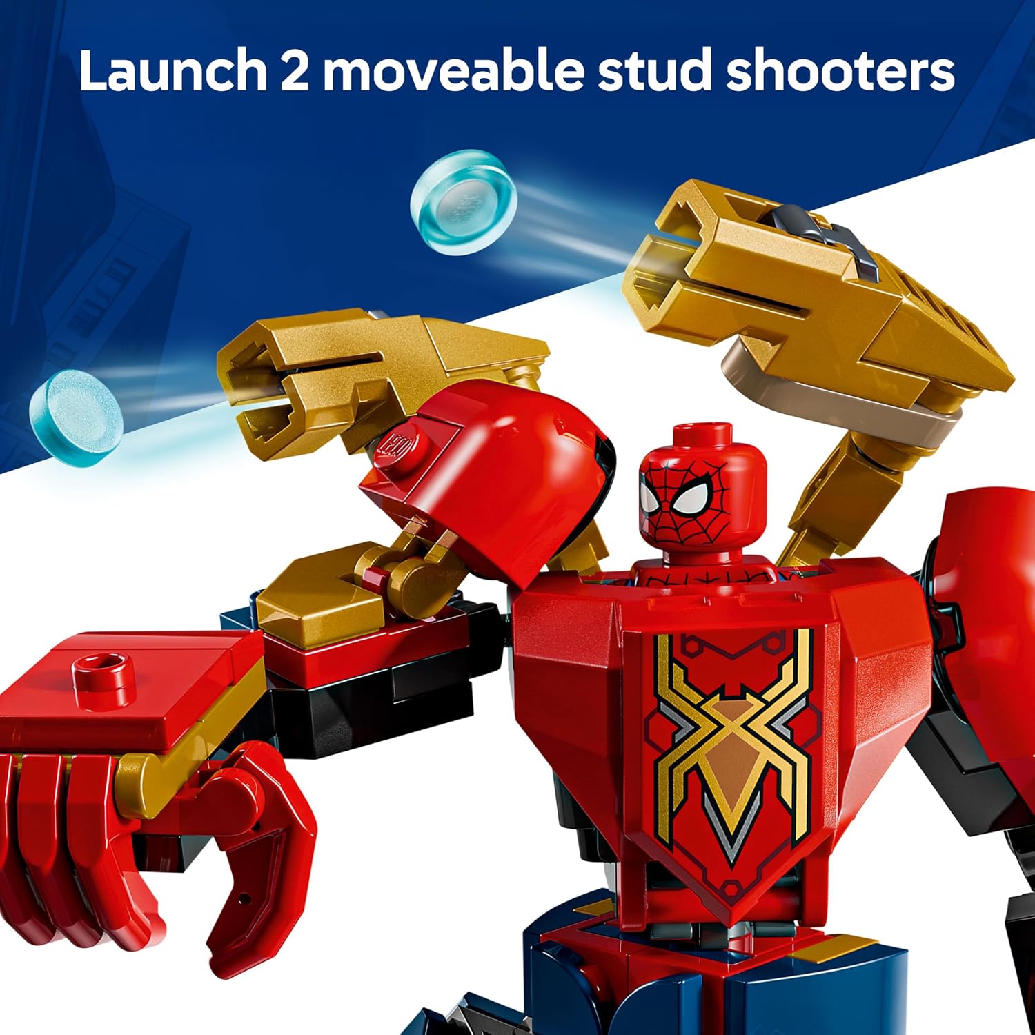 Detalle de LEGO Marvel Mech Battle: Spider-Man vs. Doc Ock (76338) set with 2 action mechs and minifigures