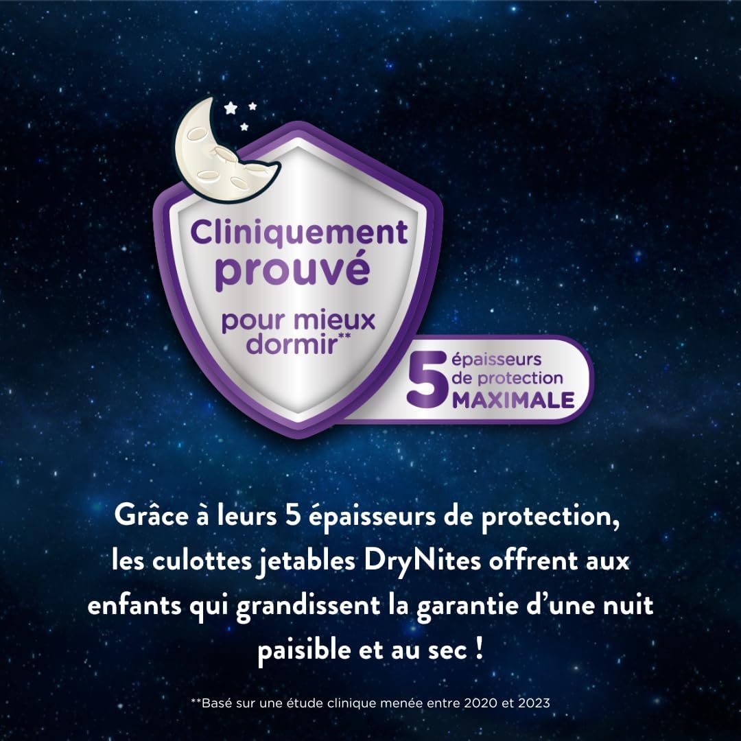 Detalle de Huggies DryNites 4-7 ans Garçon (17-30 kg) – Culottes de nuit absorbantes Marvel, Lot de 64