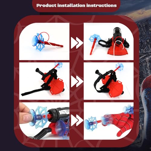 Detalle de YIGAARUI Suction Cup Shooter: Kid-Friendly Web Glove Launcher for Action Play