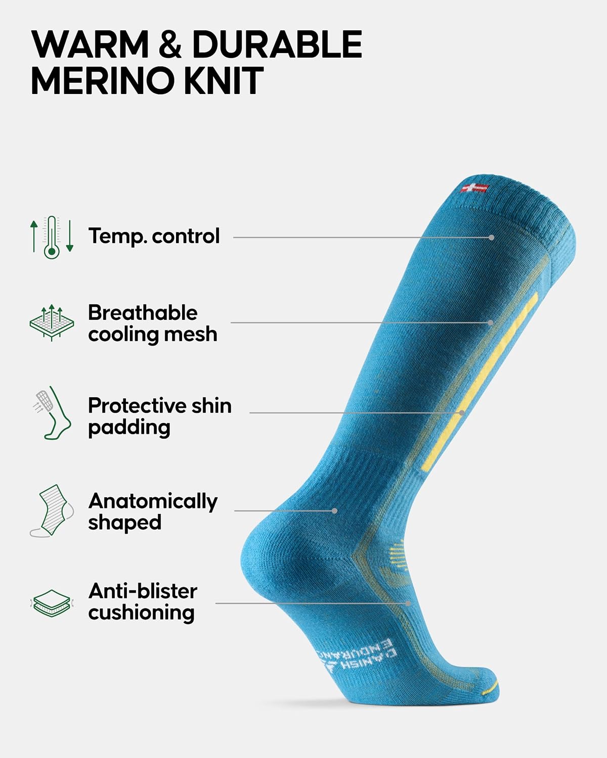 Detalle 2 de Merino ski socks with cushioning