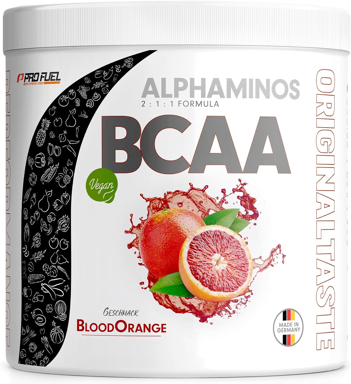 Detalle de BCAA Pulver 300 g BLUTORANGE mit 8.000 mg