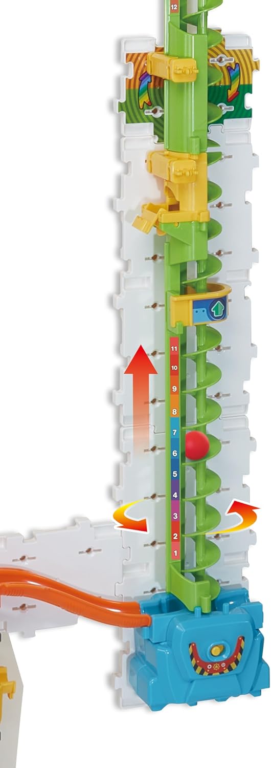 Detalle de VTech Marble Rush Free Fall Vertical Set – Vertical Construction for Kids (93 Building Pieces, 10 Marbles)