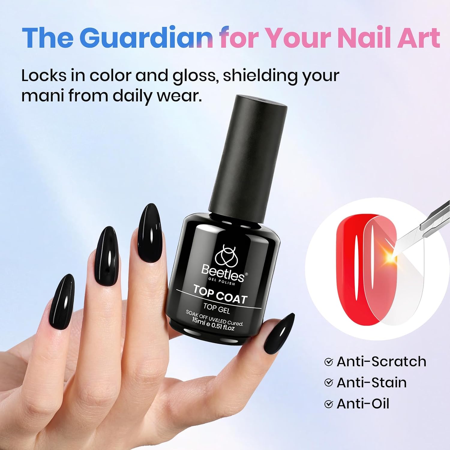 Thumbnail 3 de beetles Gel Polish No Wipe Top 15ml 💅
