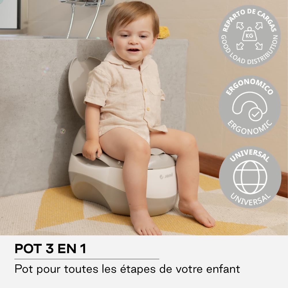 Detalle 2 de Jané Pot Bébé 3 en 1 : Pot, Réducteur WC et Marchepied — Confort et Sécurité jusqu’à 50 kg