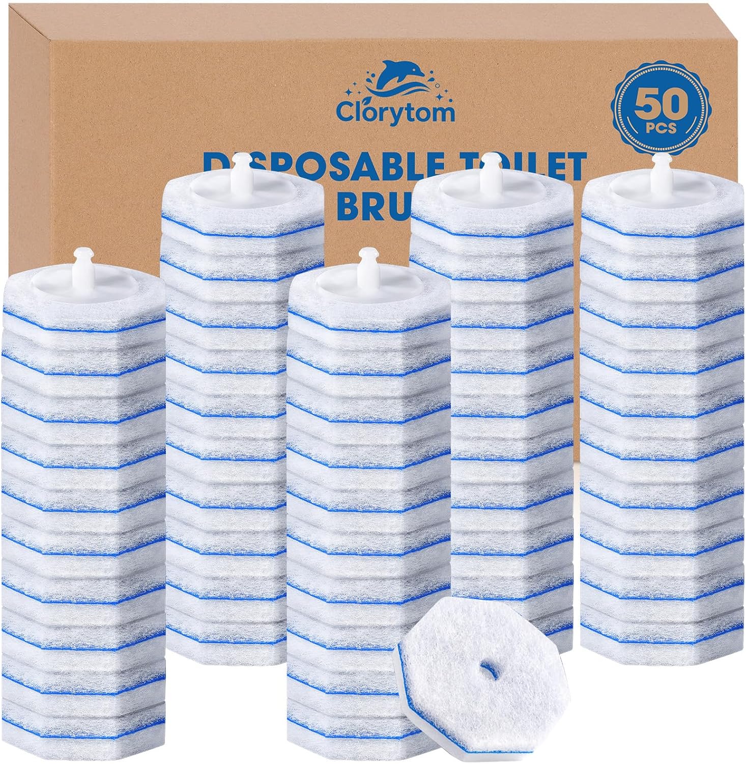 Clorytom 50 Pcs Disposable Toilet Cleaner Refill Pads