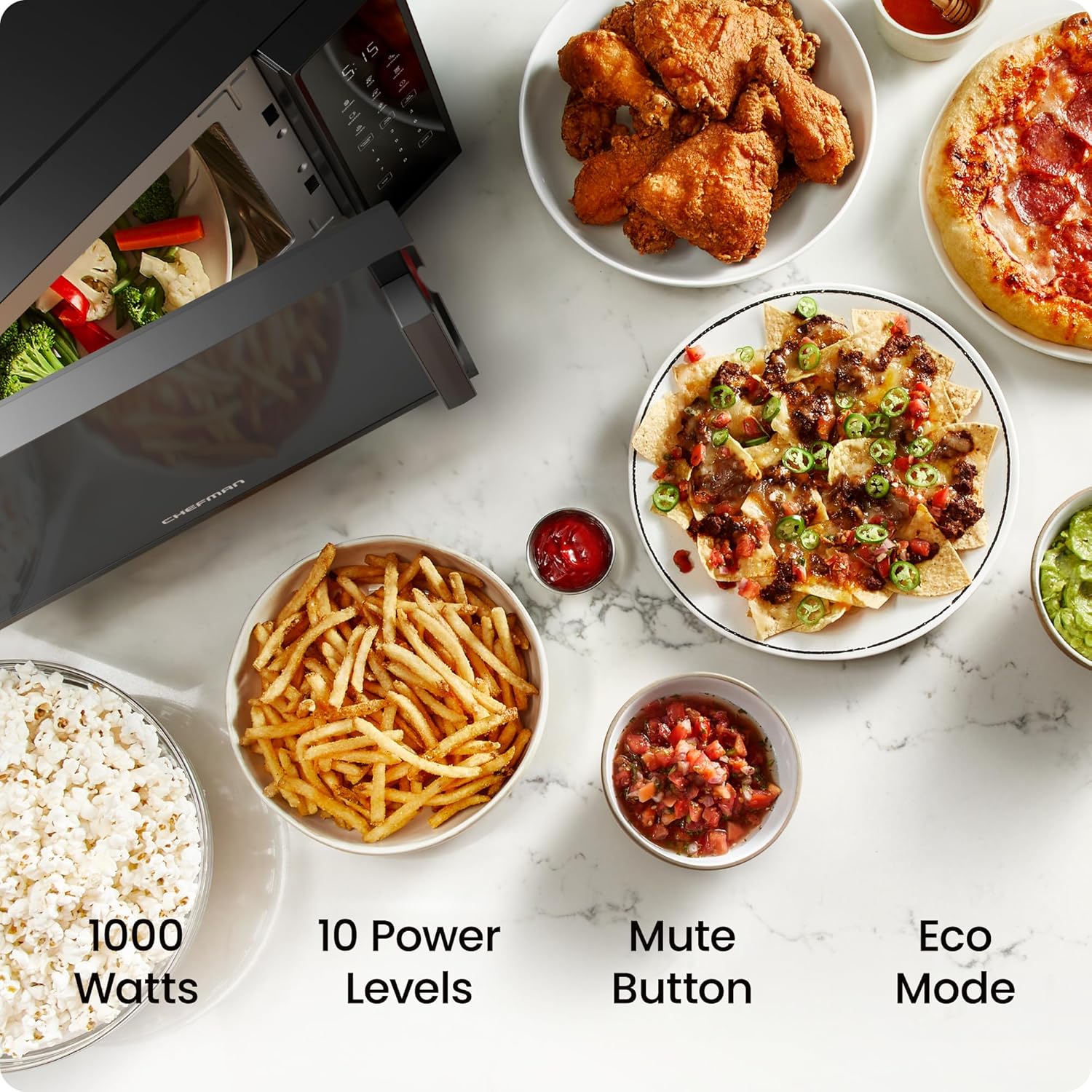 Thumbnail 1 de Chefman Countertop Microwave Oven 1.1 Cu Ft