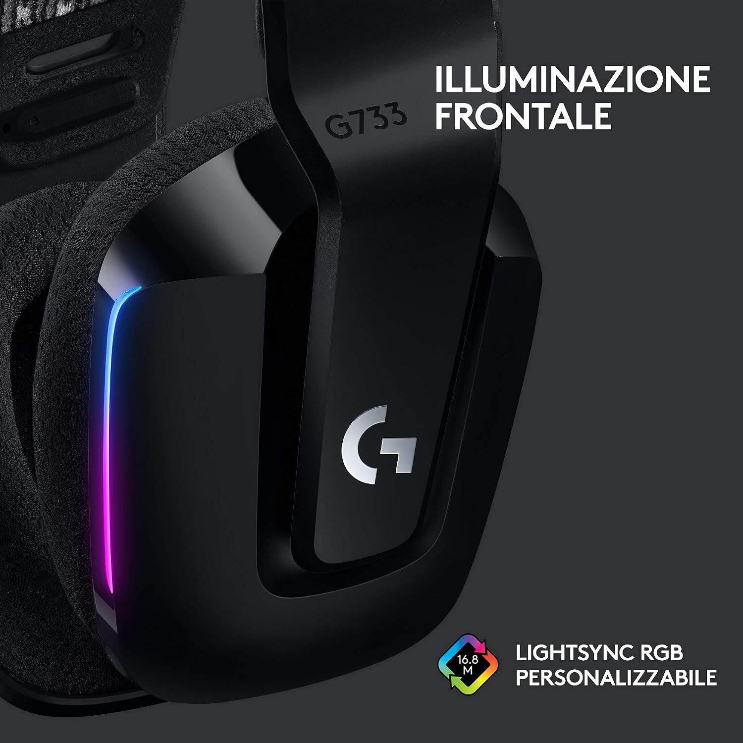 Thumbnail 3 de Logitech G733 LIGHTSPEED: cuffie wireless gaming con microfono BLUE VO!CE e RGB