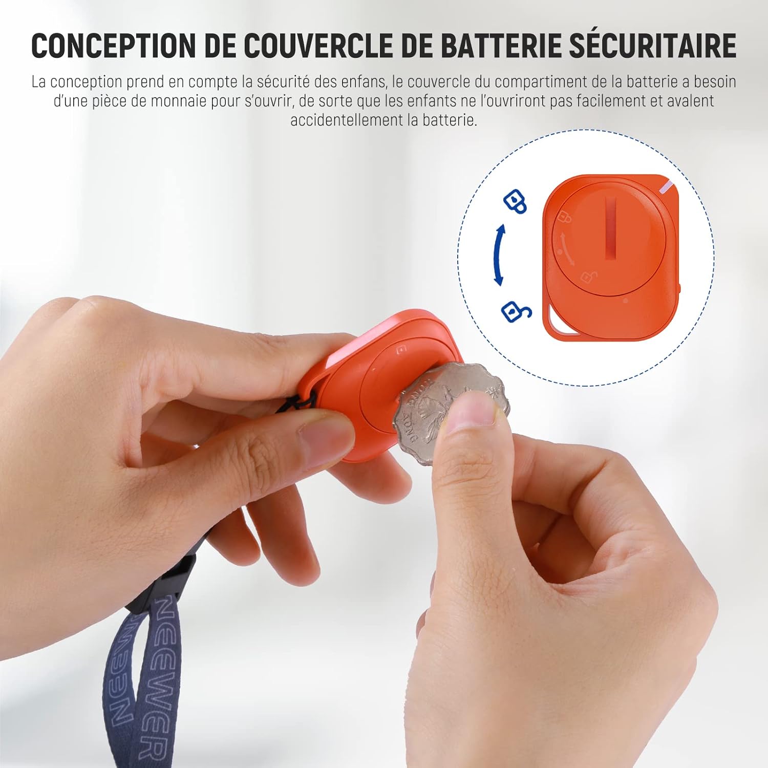 Detalle 2 de NEEWER RT116 commande Bluetooth sans fil pour déclencher la caméra (avec lanière) pour iPhone et Android