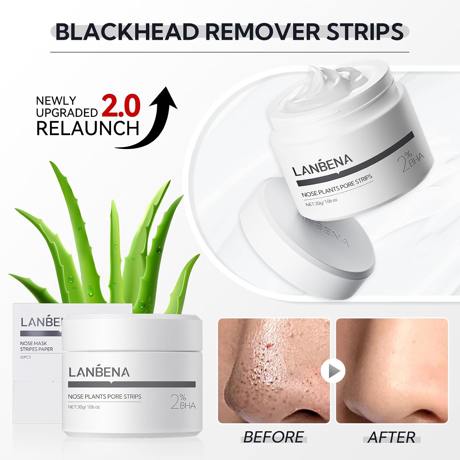 Detalle de LANBENA Blackhead Remover Peel-Off Mask 1.05 oz