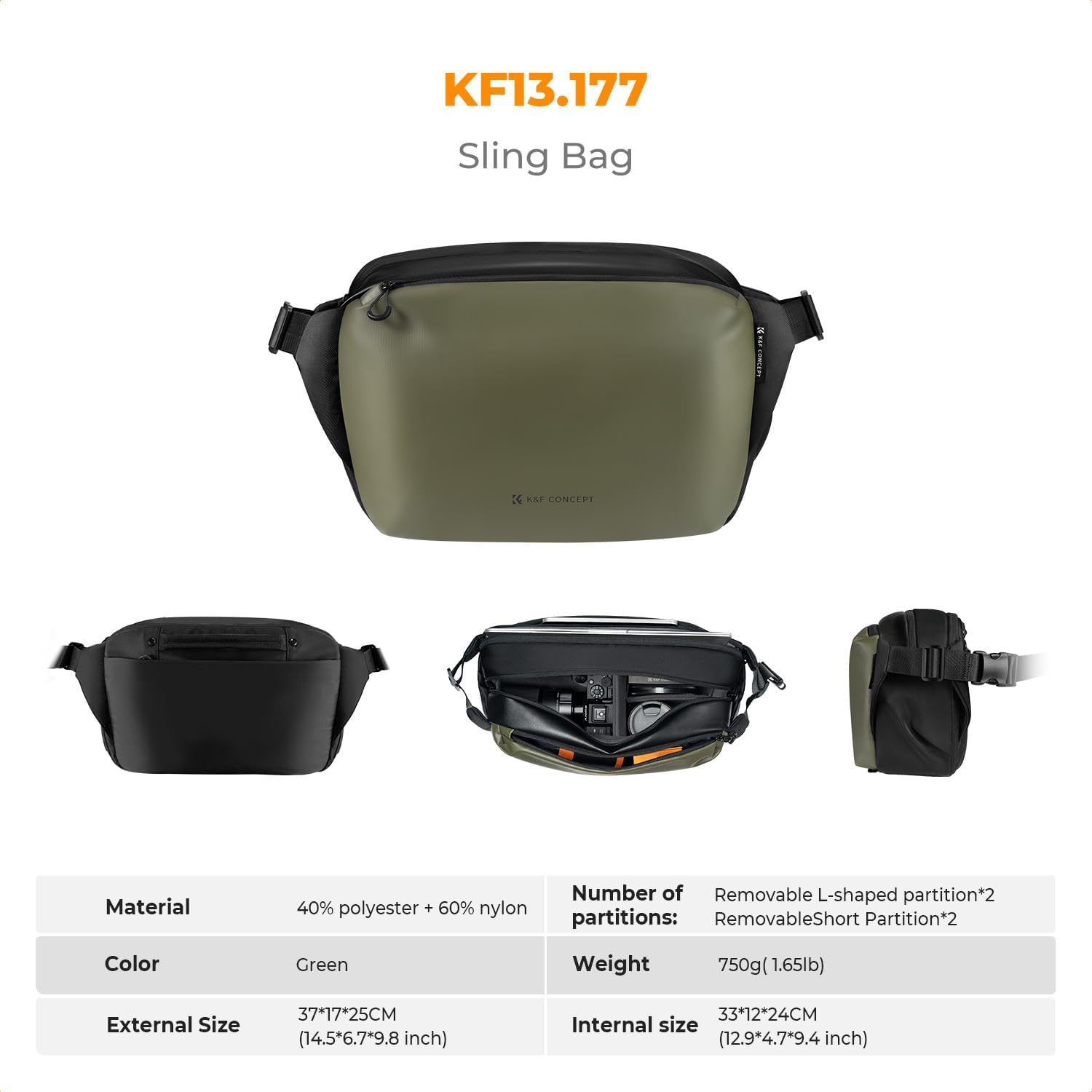 Thumbnail 6 de K&F CONCEPT Borsa per Fotocamera: impermeabile, versatile e pronta all’uso