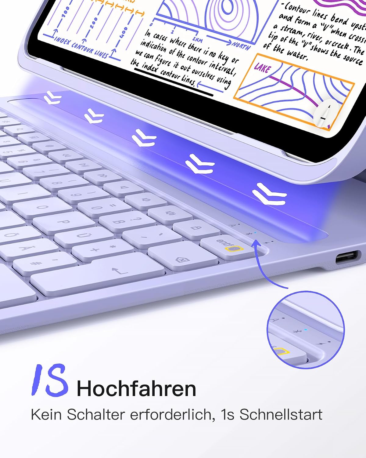 Thumbnail 3 de Inateck iPad Hülle mit Tastatur 11 Zoll
