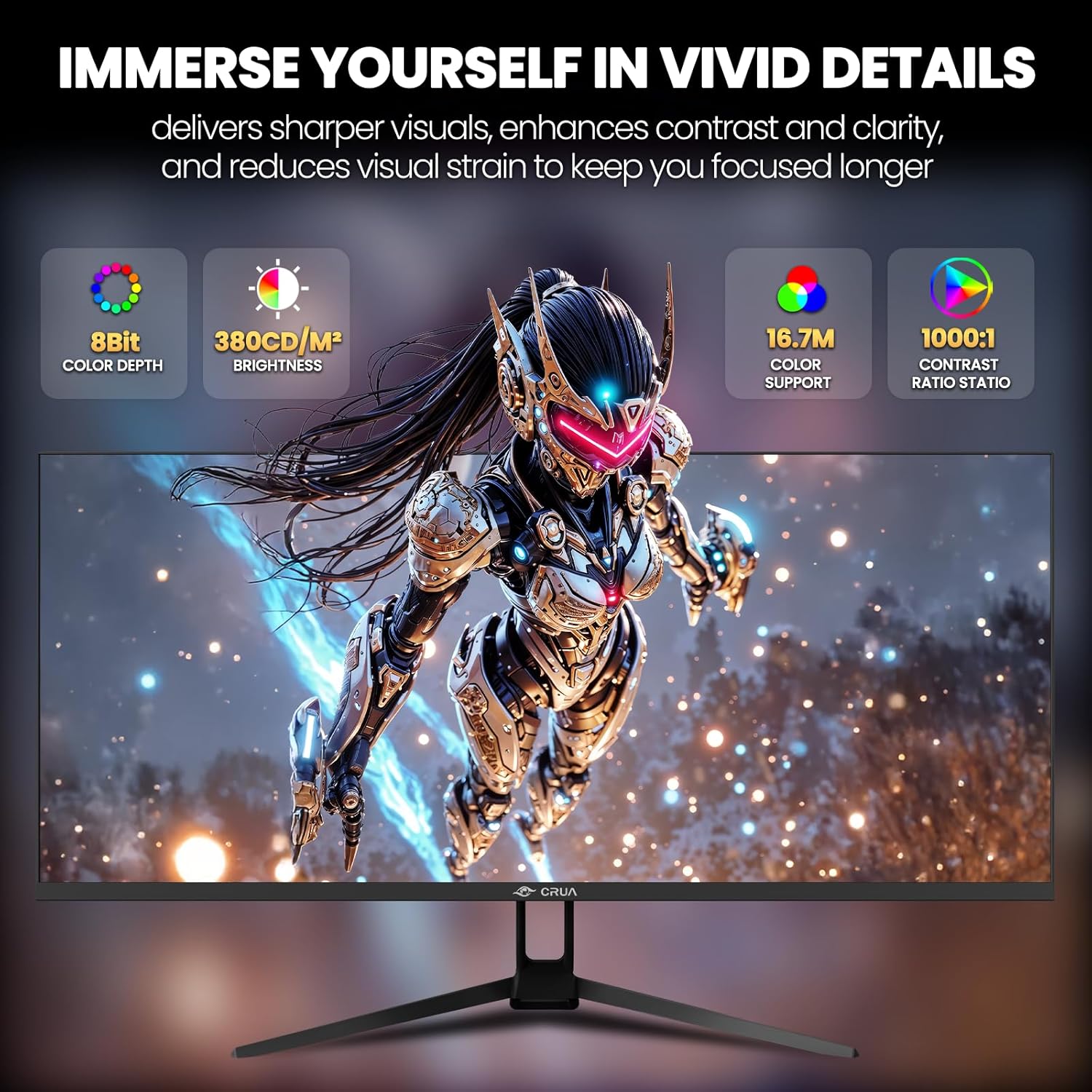 Thumbnail 4 de CRUA 34" 165Hz UWQHD Gaming Monitor