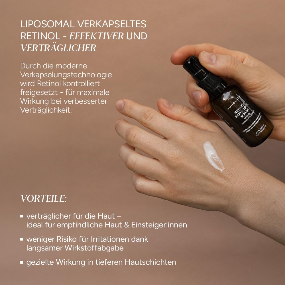 Thumbnail 2 de JUNGLÜCK Retinol Bakuchiol Serum (vegan) mit 0,5% Bakuchiol und 0,2% verkapseltem Retinol