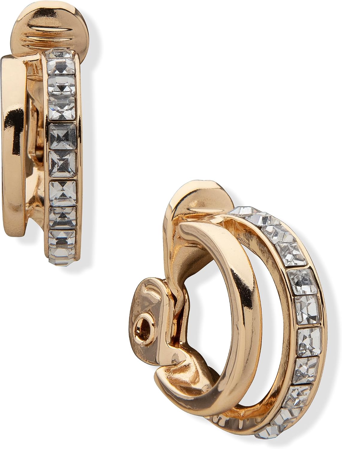 Detalle de Anne Klein Crystal Hoop Earrings