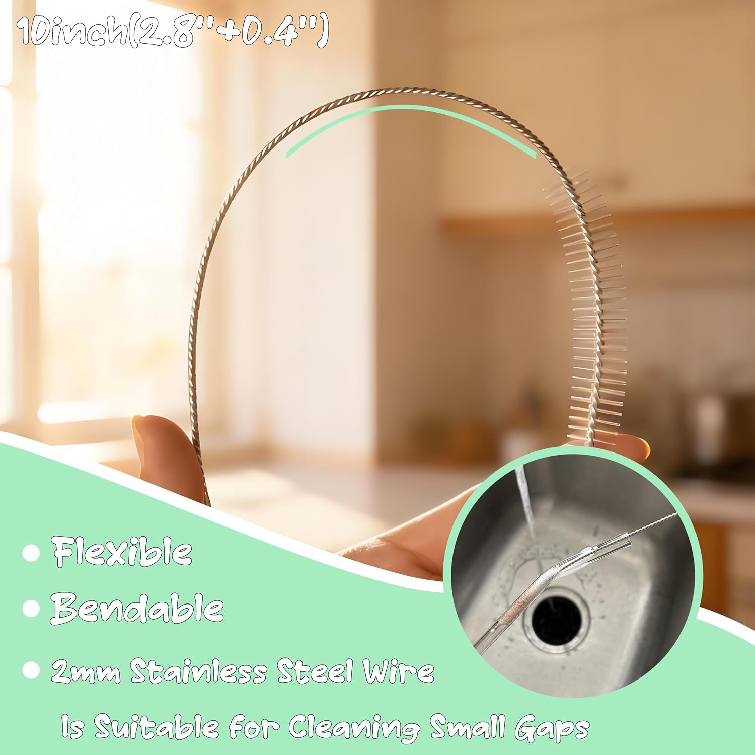 Detalle de Straw Brush Cleaner Set – Heavy-Duty 6-Pack with 3 Sizes for All Straw Types