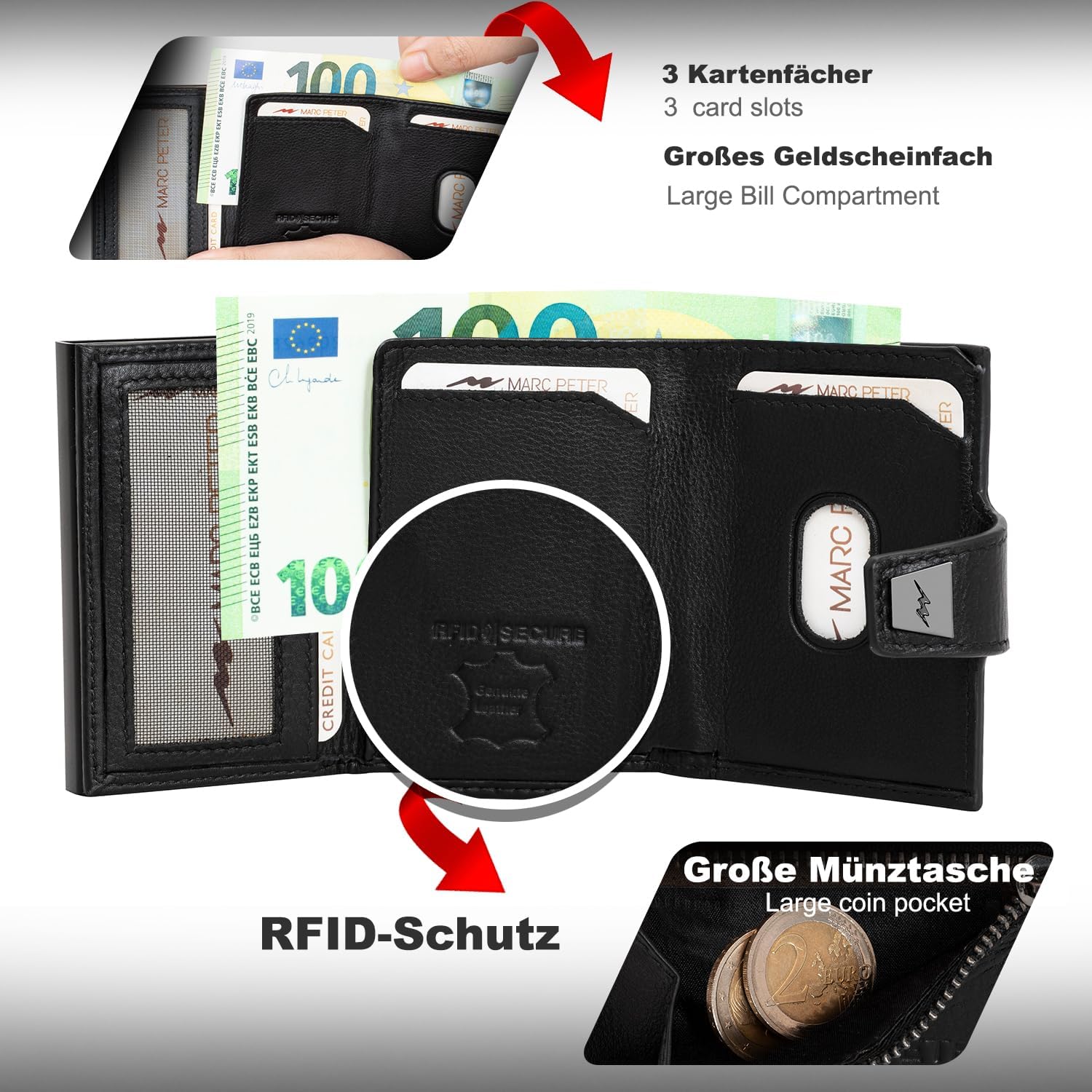 Thumbnail 1 de Marc Peter Geldbörse Herren RFID Slim