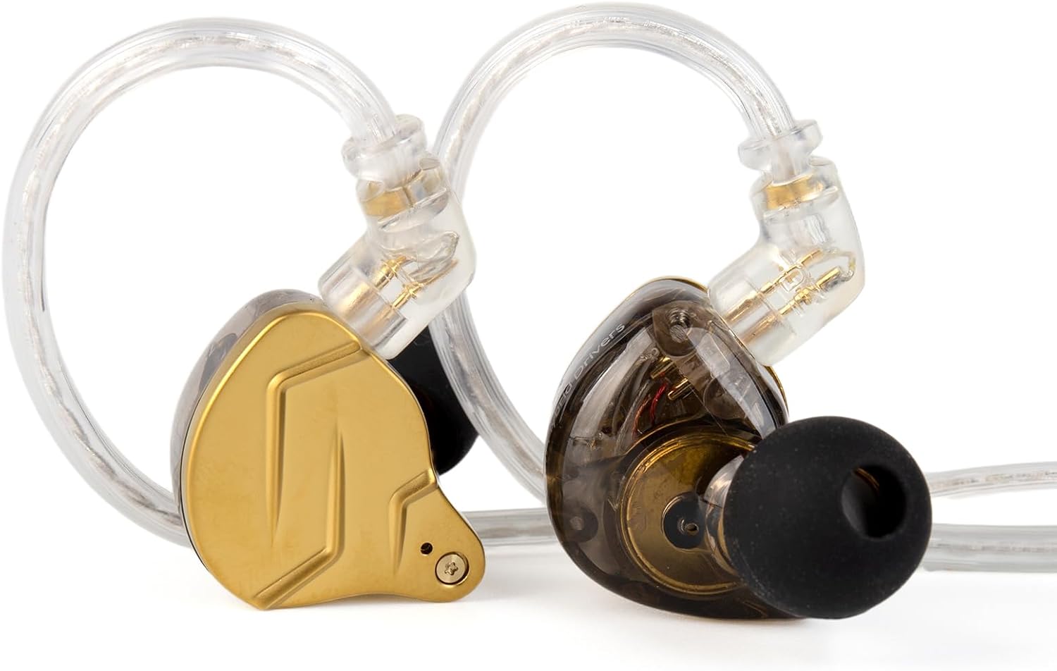 Detalle de KZ ZSN Pro X hybrid IEMs with detachable cable (no mic) in gold