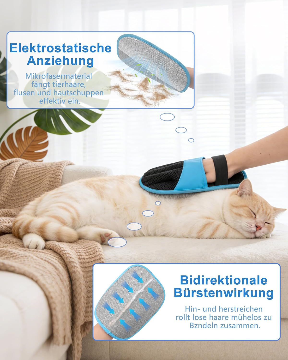 Detalle de YCDTMY Tierhaarentferner-Handschuh, 2er Set