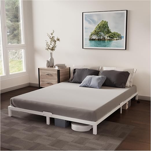 Detalle de Dreamzie Cama de Metal 160x200 con Somier Blanco