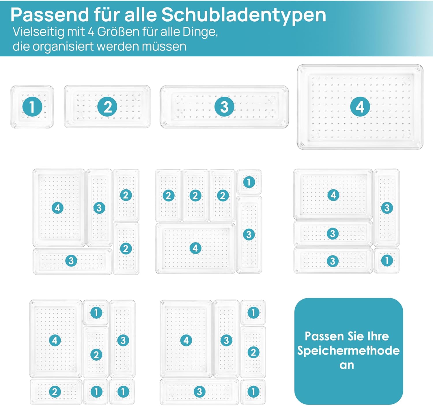 Thumbnail 4 de Vtopmart Schubladen Organizer 25 Stück 🧺