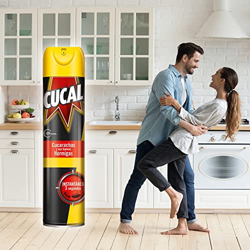 Detalle 2 de Cucal Insecticida Aerosol Fulminante: 4x400 ml para cucarachas, hormigas y huevos
