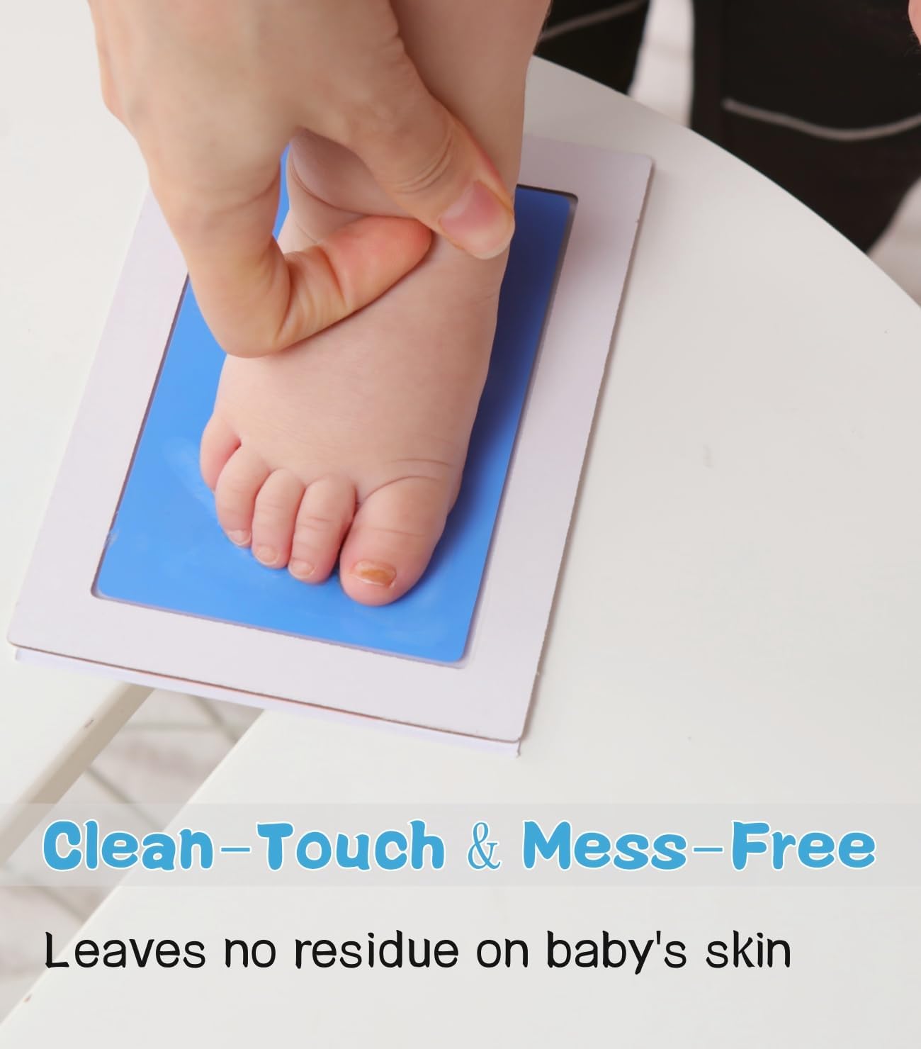 Thumbnail 1 de Zemiu Baby Handprint and Footprint XL Size Kit – 2 Clean-Touch Ink Pads, 6 Imprint Cards (Blue)