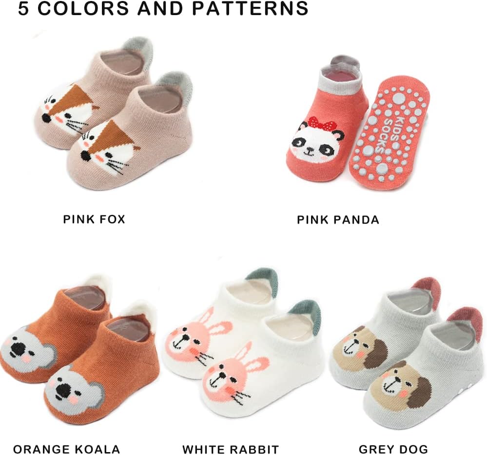 Thumbnail 3 de Exemaba Baby Non Slip Grips Ankle Socks 5 Pairs
