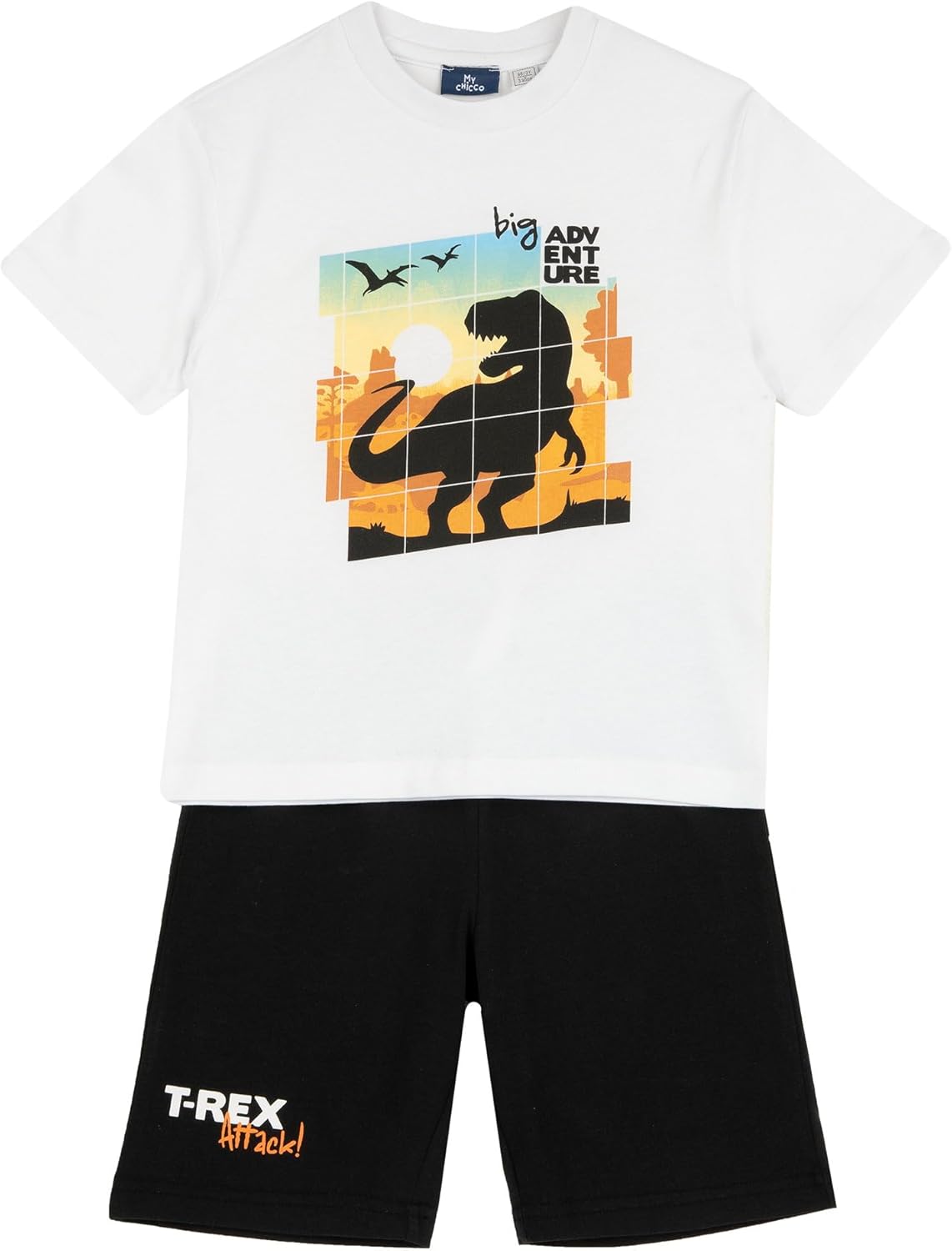 Detalle de Completo Chicco per Bambino con T-shirt e Pantaloncini in Morbido Tessuto – Design Italy