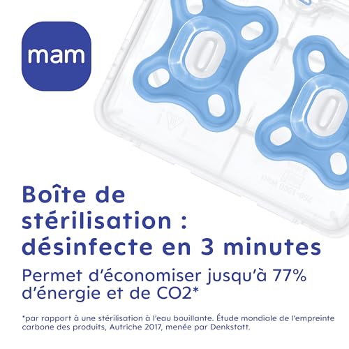 Thumbnail 5 de MAM Sucette Comfort Naissance 0-2 mois, Rose/Beige - Lot de 2 tétines