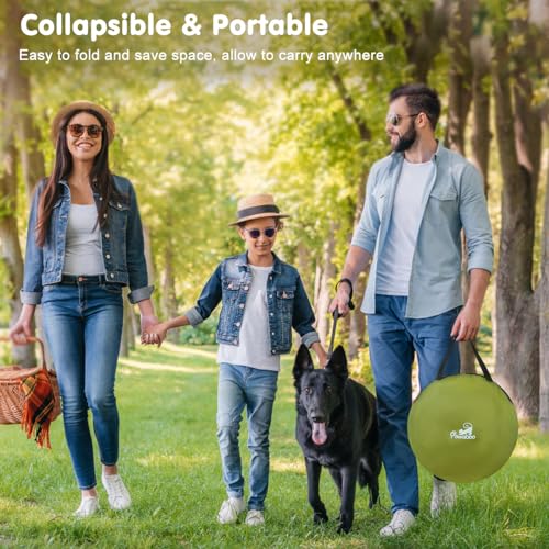 Thumbnail 6 de Pawaboo Parque para Mascotas Portátil: jaula plegable de Oxford impermeable con bolsa y cuenco, para perros y gatos (Talla M, Aguacate Verde)