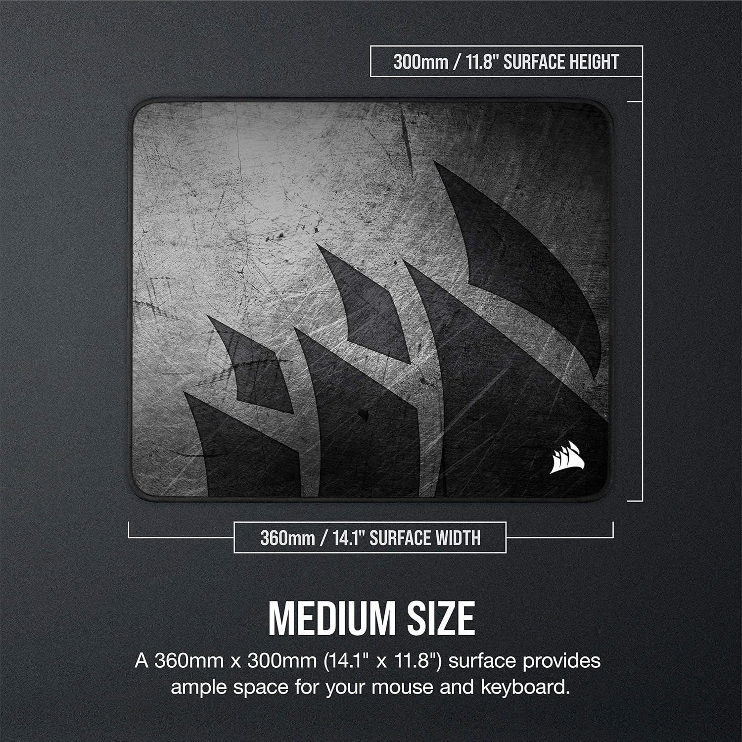 Thumbnail 6 de Corsair MM300 PRO CH-9413631-WW Medium Spill-Proof Gaming Mouse Pad