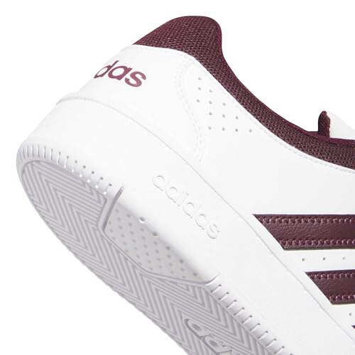 Detalle de adidas Men's Hoops Classic Shoes – FTWR White/Maroon/FTWR White, 11 UK
