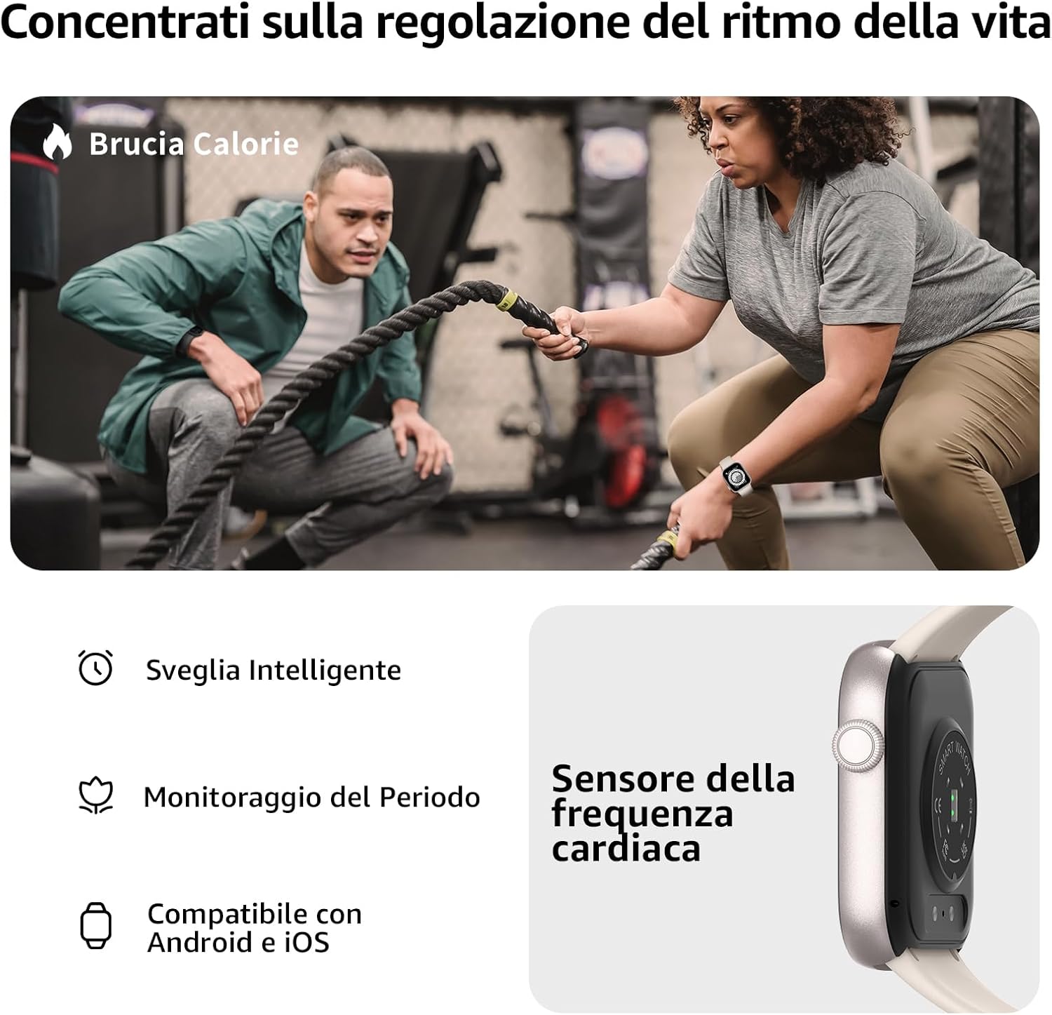 Thumbnail 4 de AcclaFit Smartwatch Uomo Donna 1.85" – Orologio con Chiamate, 140+ ModalitàFitness e Impermeabilità IP68