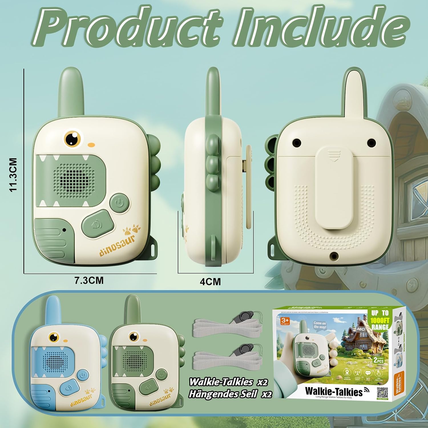 Thumbnail 6 de DQMOON Dinosaur Walkie Talkies 2-pack for Kids