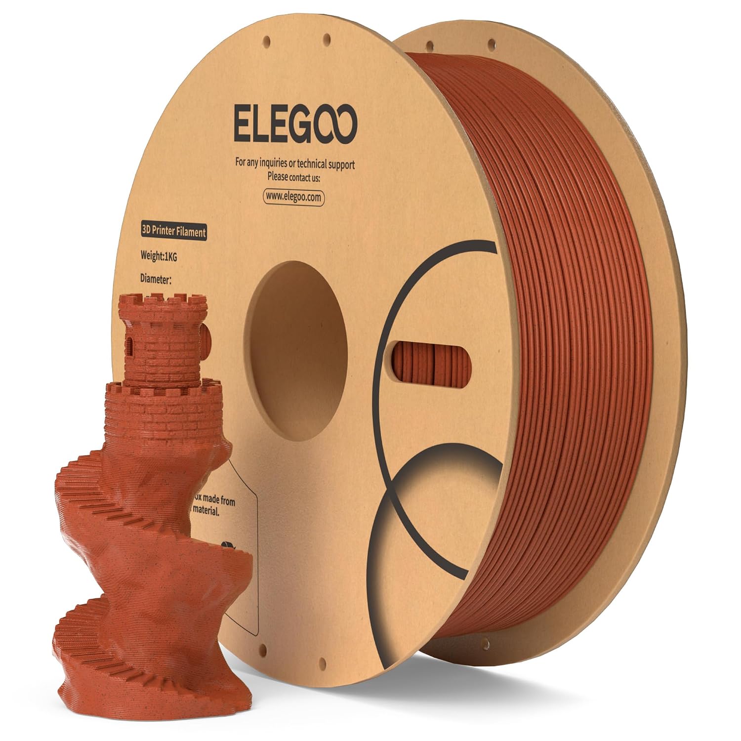 Detalle de ELEGOO Marble PLA 1.75mm 1kg filament