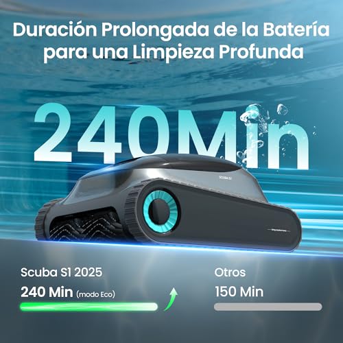 Detalle de AIPER Scuba S1 2026 Upgrade: robot limpiafondos y paredes con app, navegación Smart y hasta 240 min