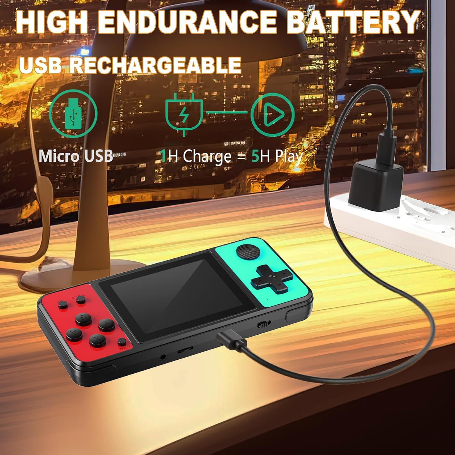 Detalle de ZHISHAN 32 Bit Handheld Games Console with 139 Built-in Games