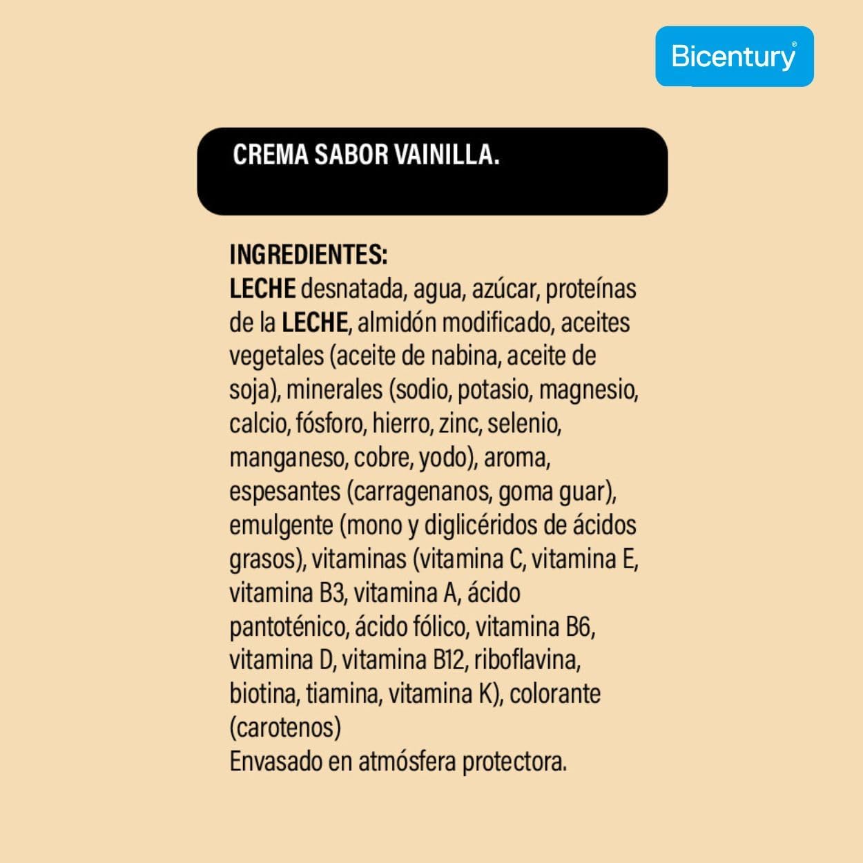 Thumbnail 4 de Bicentury Copa de Crema Vainilla — Sustitutiva de Comida 🥣 Pack 3