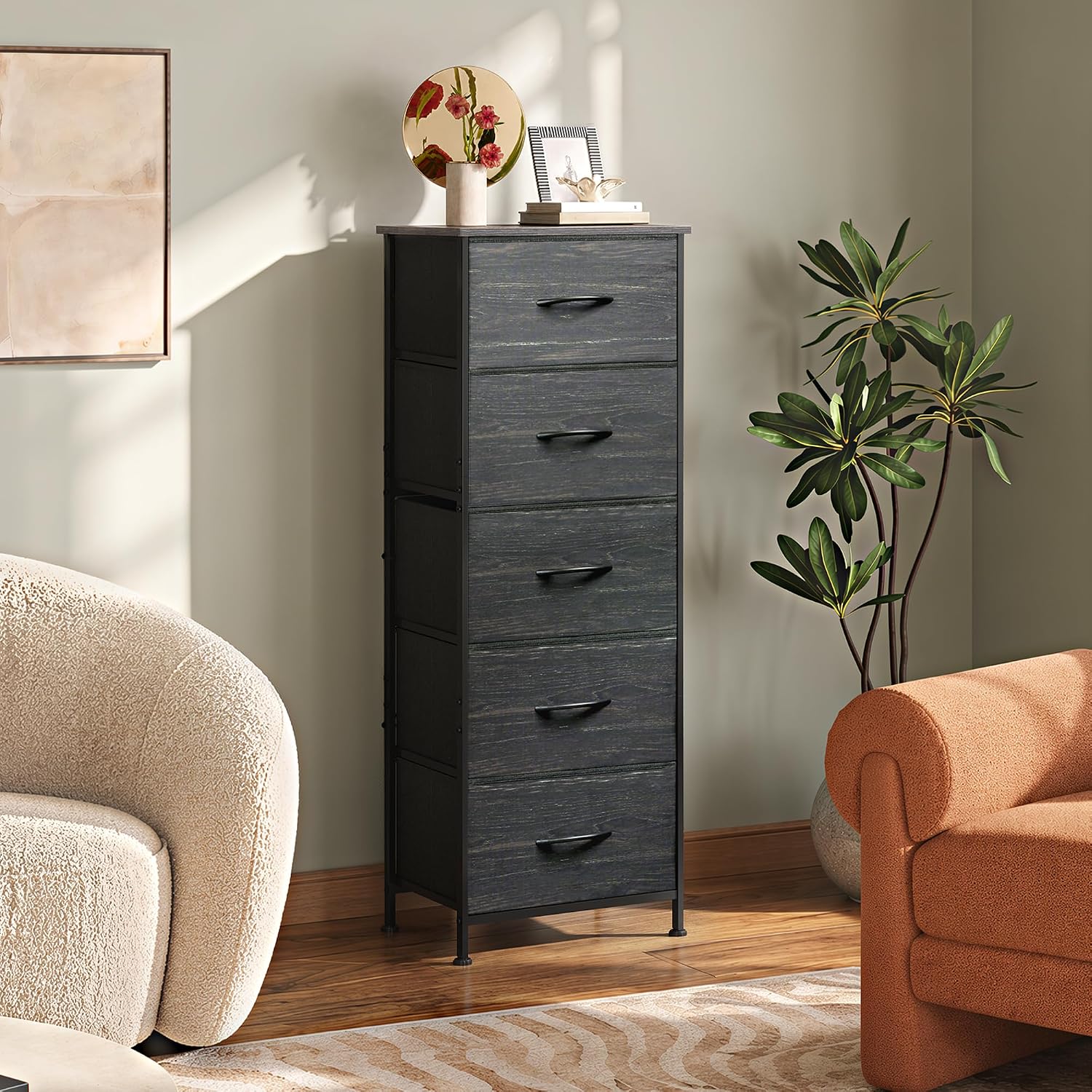 Detalle 2 de WLIVE 5-Drawer Fabric Dresser